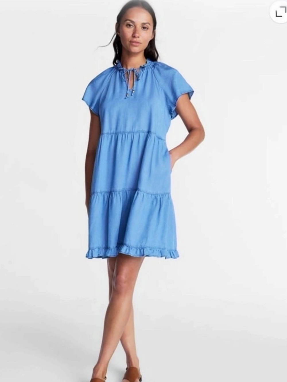 Women’s Blue Flowy Denim Dress size XL. New w/tags.